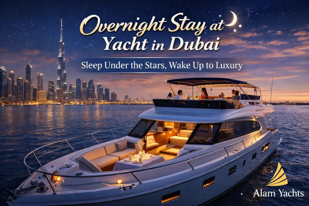 overnight stay at yacht in Dubai